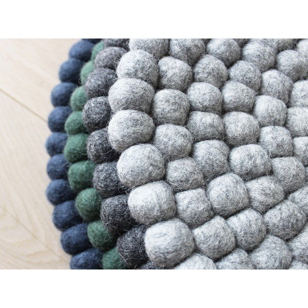 Ciemnoniebieska dziecięca kulkowa poduszka na krzesło z wełny Wooldot Ball Chair Pad, ⌀ 30 cm-image-1