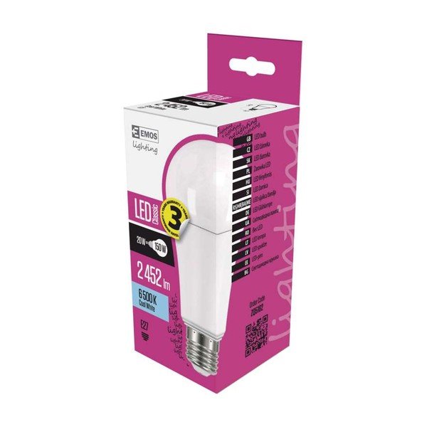 Żarówka LED EMOS Classic A67 Cold White, 20W E27-image-1