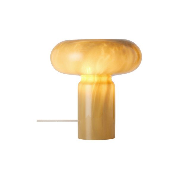 Szklana lampa stołowa w kolorze khaki (wysokość 28 cm) Aurora – Ellos Home-image-4