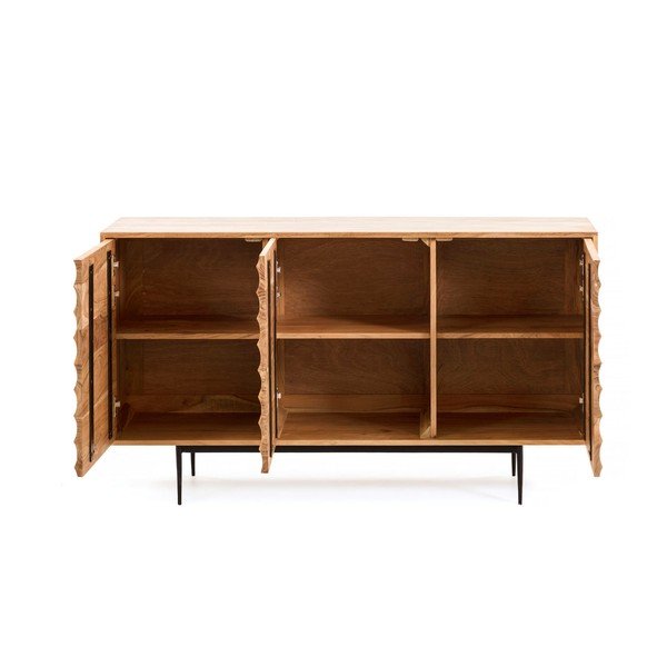 Komoda z drewna akacji Kave Home Delsie, 147x81 cm-image-4