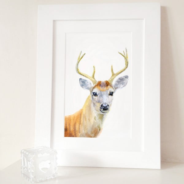Plakat Deer Portrait A4