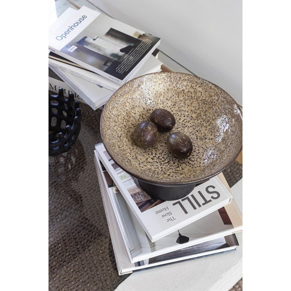 Czarno-beżowa kamionkowa misa ø 31,5 cm By Hand  – Mette Ditmer Denmark-image-1