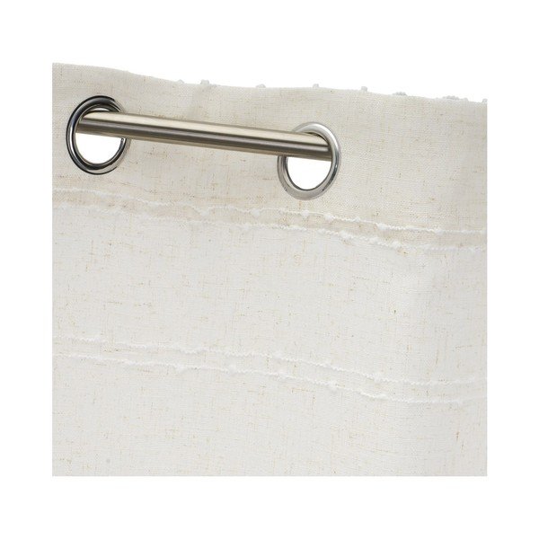 Białobeżowa zasłona z mieszanki lnu 140x260 cm Nodes – Casa Selección-image-3