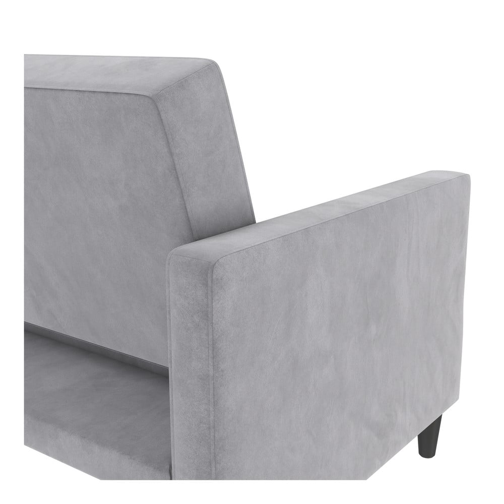 Jasnoszara aksamitna sofa 203 cm Hartford – Støraa (zdjęcie 4)