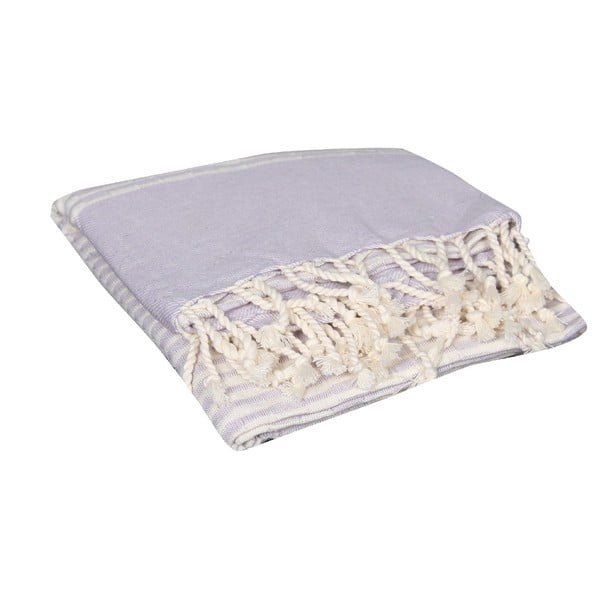 Jasnofioletowy ręcznik hammam Yummy Lilac, 90x190 cm