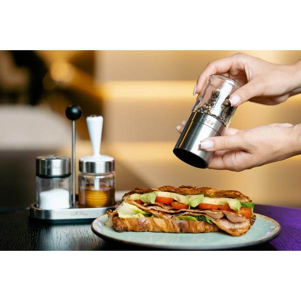 Solniczka i pieprzniczka ze stojakiem Soho – Vialli Design-image-1