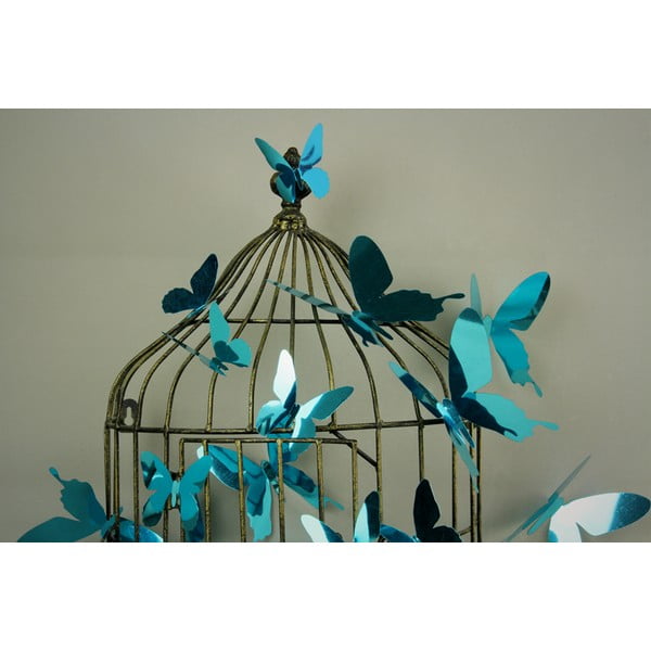 Zestaw 12 niebieskich naklejek 3D Ambiance Butterflies Blue