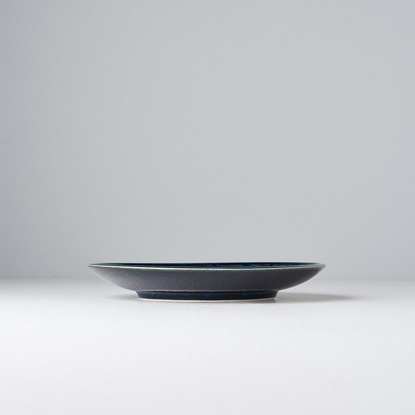 Niebieski talerz ceramiczny MIJ Copper Swirl, ø 20 cm-image-1
