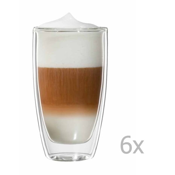 Zestaw 6 szklanek na latte macchiato bloomix Roma