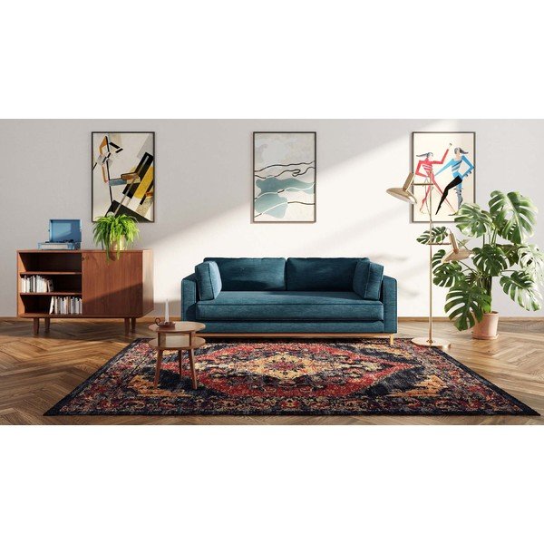 Ciemnoniebieska sofa 222 cm Celerio – Ame Yens-image-1
