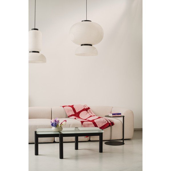 Czarny stolik ze szklanym blatem 55x105 cm Kob – noo.ma-image-2