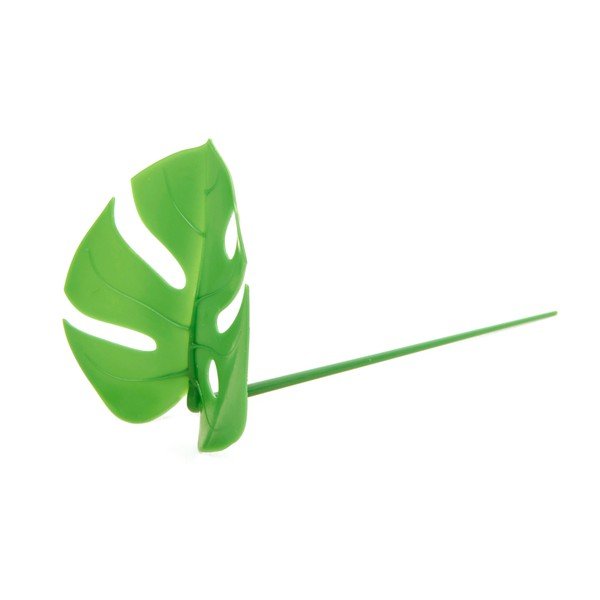 Komplet 20 zielonych wykałaczek Kikkerland Monstera Leaf-image-2