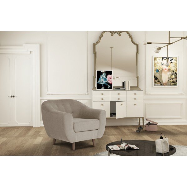 Ciemnoszary fotel Jalouse Maison Vicky-image-1