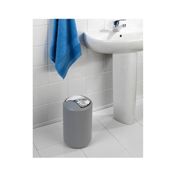 Szary plastikowy zestaw akcesoriów łazienkowych Brasil – Wenko-image-1