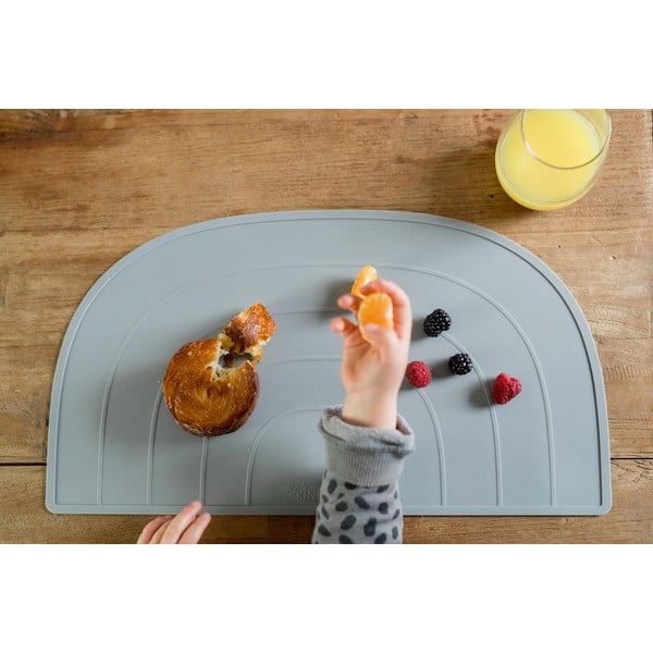 Niebieska silikonowa mata stołowa Kindsgut Rainbow, 47x26 cm-image-1