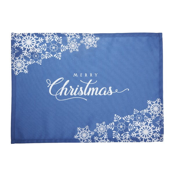 Zestaw 2 niebieskich mat stołowych z motywem światecznym Apolena Honey Merry Christmas, 33x45 cm