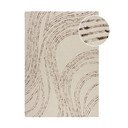 Brązowy/kremowy wełniany dywan 160x230 cm Abstract Swirl – Flair Rugs