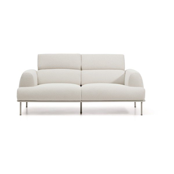 Beżowa częściowo rozkładana sofa z tkaniny szenilowej 214 cm Aurum – Kave Home-image-2