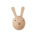Ścienny haczyk z litego drewna bukowego w naturalnym kolorze Rabbit – OYOY Mini