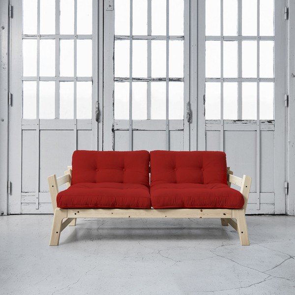 Sofa rozkładana Karup Step Natural/Red-image-1