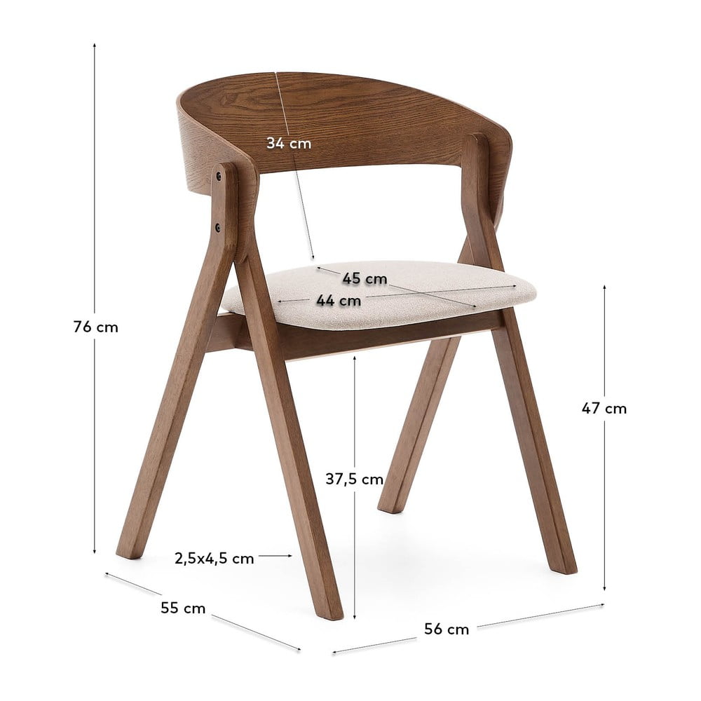 Brązowe krzesło Godia – Kave Home (zdjęcie 3)