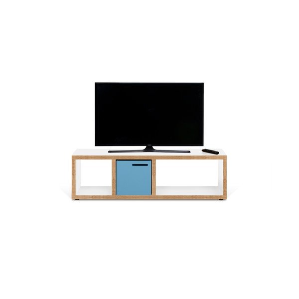 Biało-naturalna szafka pod TV 150x45 cm Berlin – TemaHome-image-4