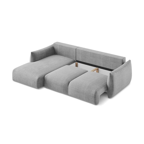 Jasnoszary rozkładany narożnik (lewostronny/z szezlongiem) Leila – Makamii-image-4