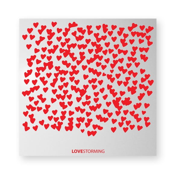 Magnetyczna tablica dESIGNoBJECT.it Lovestorming, 50 x 50 cm -image-3