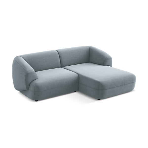 Jasnoniebieski aksamitny narożnik (prawostronny) Moana – Makamii-image-2