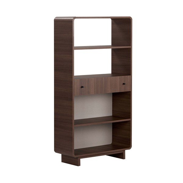 Regał w dekorze orzecha w ciemnym naturalnym kolorze 78x153x34 cm Senza – Nordure