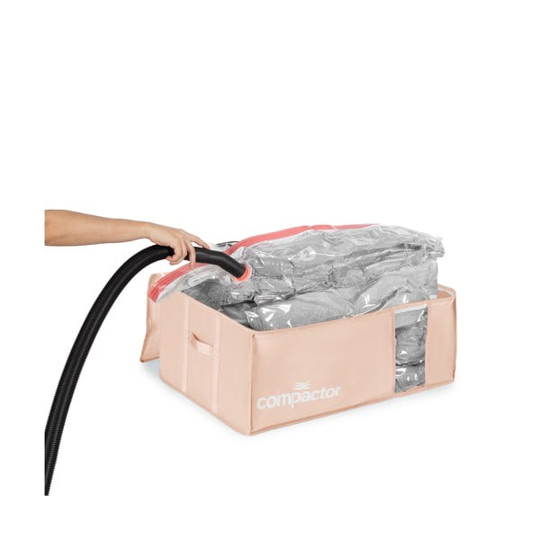 Plastikowy pojemnik próżniowy do przechowywania ubrań 65x45x27 cm Pink Edition – Compactor-image-3