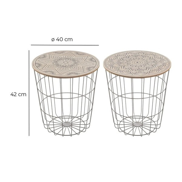 Okrągłe stoliki zestaw 2 szt. ø 40 cm – Casa Selección-image-4