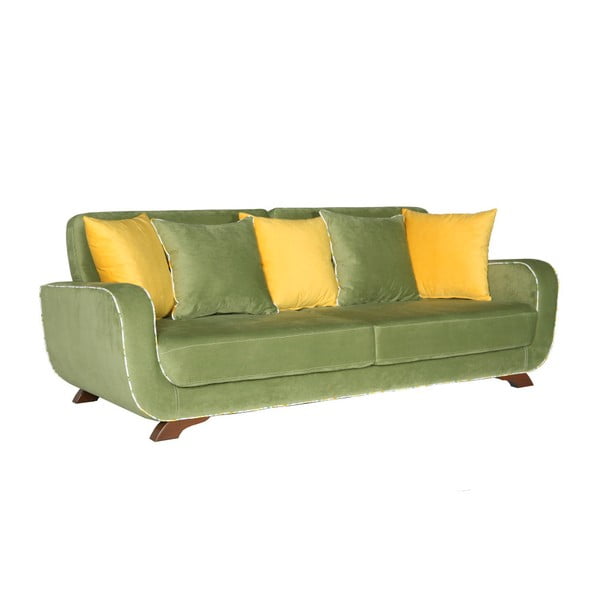 Zielona sofa 3-osobowa Sinkro Frank