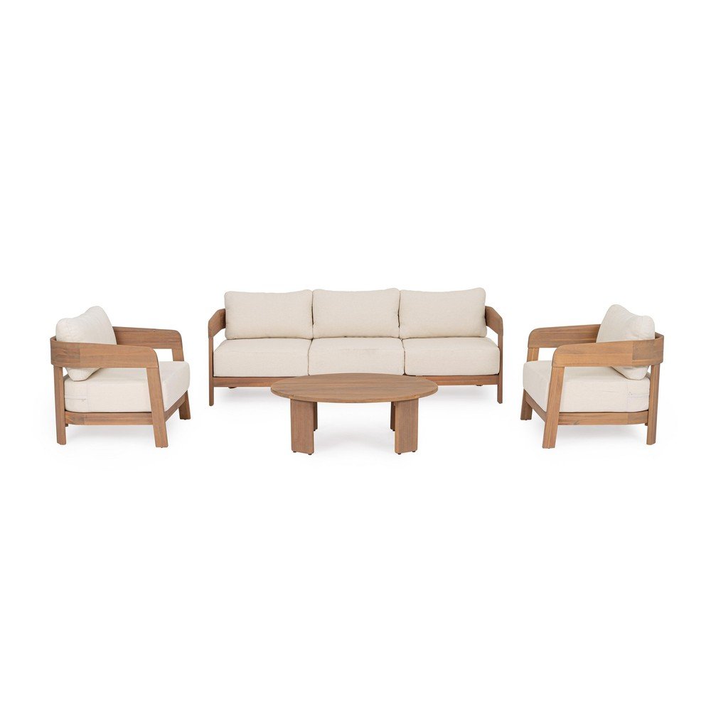Sofa ogrodowa z litego drewna akacjowego w naturalnym kolorze Pablo – Bizzotto (zdjęcie 8)