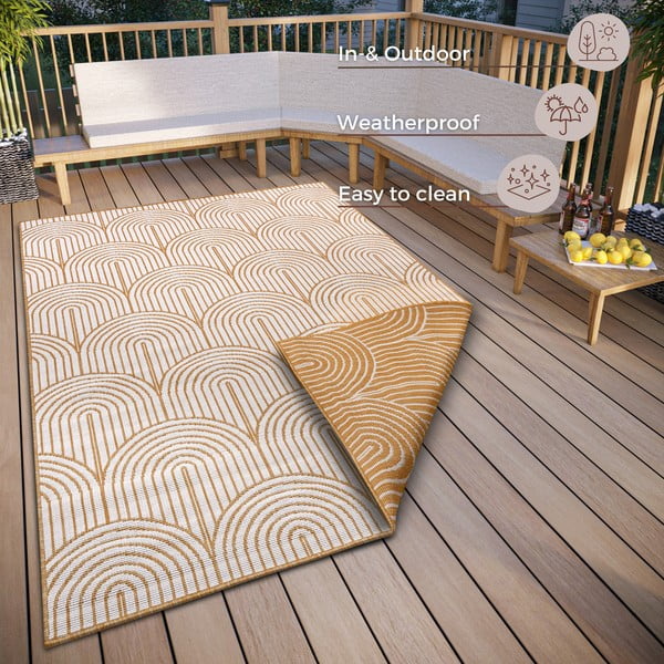 Dywan odpowiedni na zewnątrz w kolorze ochry 160x230 cm Pangli Ochre – Hanse Home-image-3