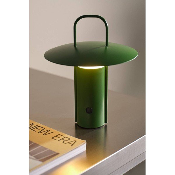 Zielona metalowa lampa stołowa LED ze ściemniaczem (wysokość 24 cm) Venna – Jotex-image-1