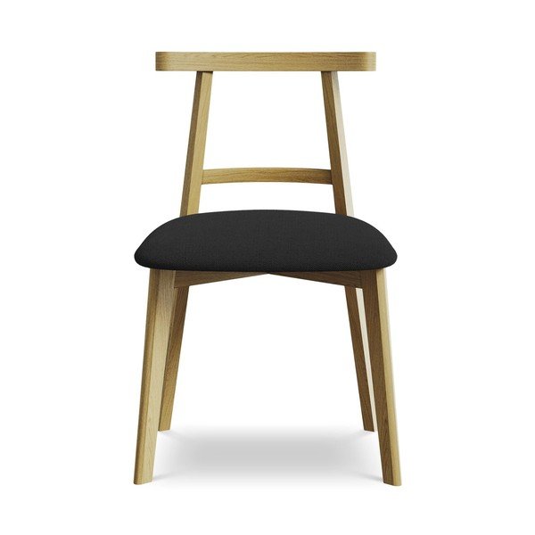 Czarne krzesło z litego drewna Ohelo – Makamii-image-1