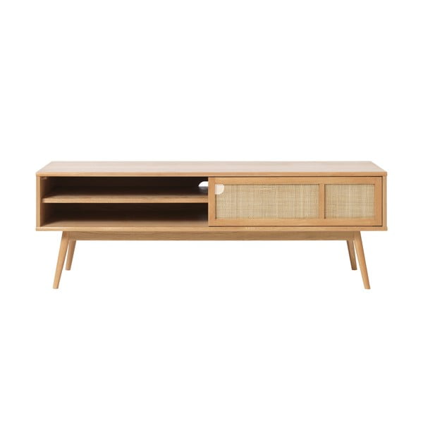 Szafka pod TV w dekorze dębu w naturalnym kolorze 150x50 cm Barrali – Unique Furniture-image-1