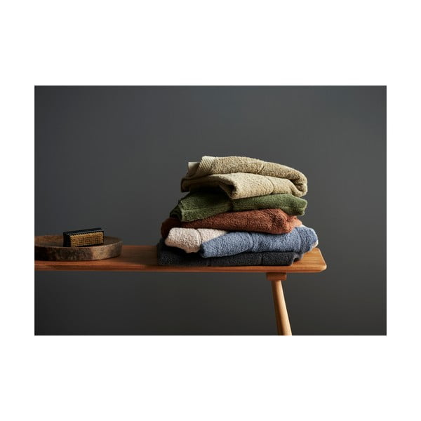 Jasnozielony bawełniany ręcznik frotte 50x100 cm Line – Södahl-image-2
