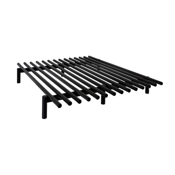 Czarna rama łóżka z drewna sosnowego Karup Design Pace, 140x200 cm
