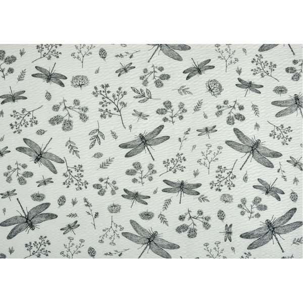 Biało-szara pościel dwuosobowa z kory 200x200 cm Dragonfly -image-1