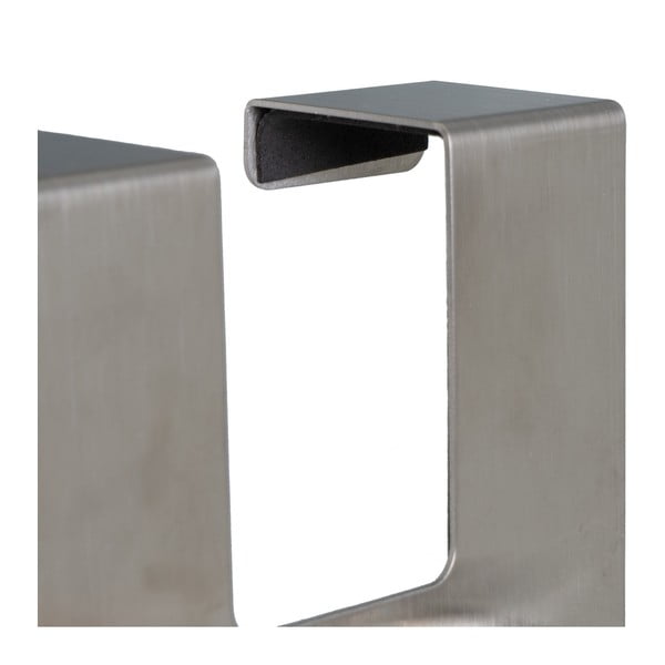 Metalowy wieszak na drzwi w kolorze matowego srebra 13 cm – Casa Selección-image-3