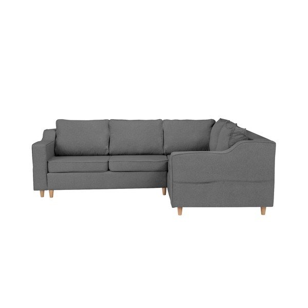 Szara rozkładana 4-osobowa sofa Mazzini Sofas Jonquille, prawostronna-image-1
