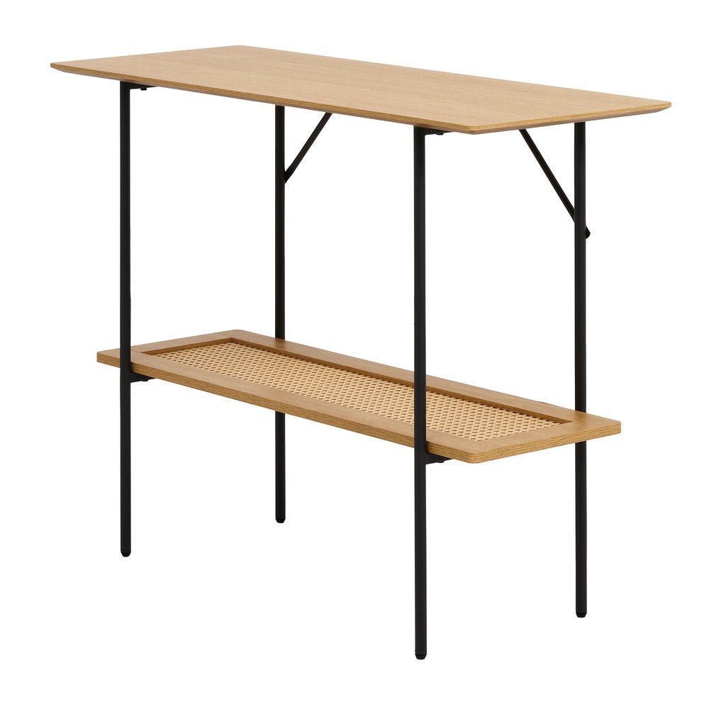Konsola w dekorze dębu w naturalnym kolorze 37x100 cm Pensacola – Unique Furniture