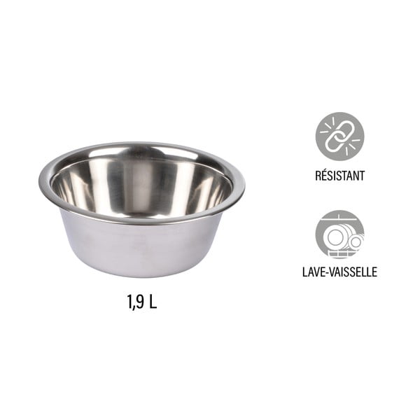 Miska ze stali nierdzewnej dla psów ø 25 cm – Love Story-image-1