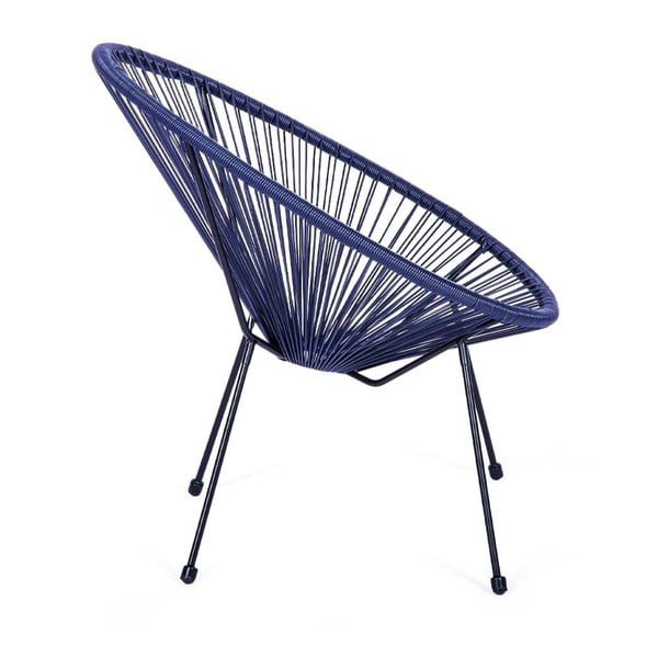 Niebieski metalowy/plastikowy fotel ogrodowy Avocado Comfort – Bonami Selection-image-2