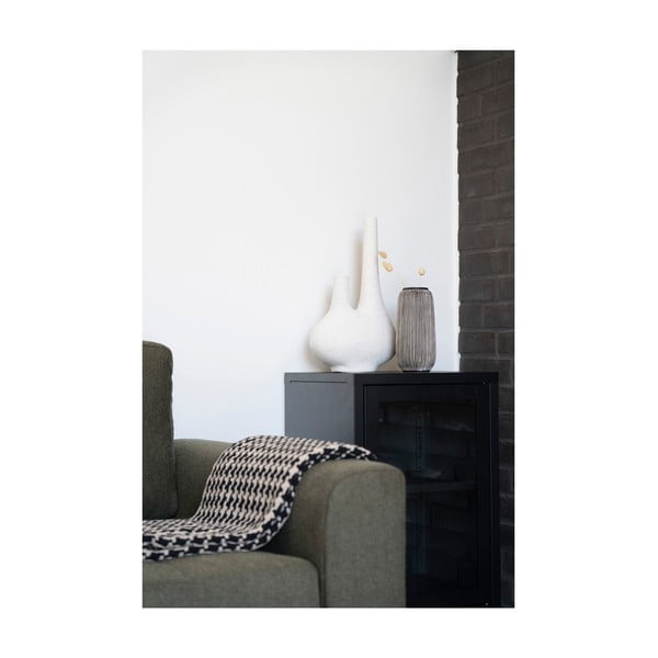 Czarno-biały kamienny wazon (wysokość 20 cm) – House Nordic-image-3