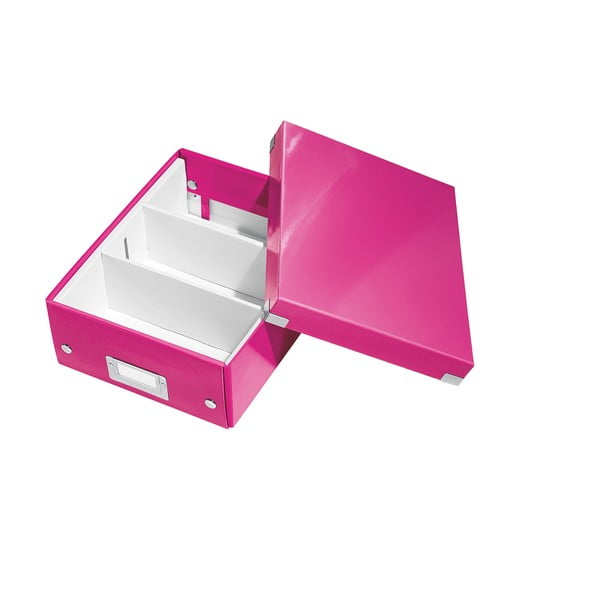 Różowe pudełko z przegródkami Click&Store – Leitz