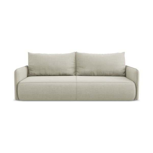 Kremowa rozkładana/ze schowkiem sofa 216 cm Nanea – Makamii