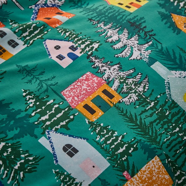 Zielona pościel dwuosobowa 200x200 cm Festive Forest – Catherine Lansfield-image-3